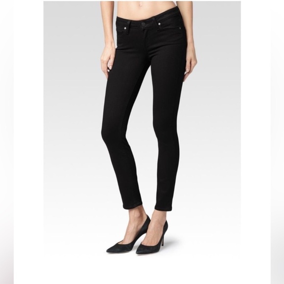 PAIGE Denim - Paige Verdugo Ultra Skinny Black Fog Black Jeans Size 25